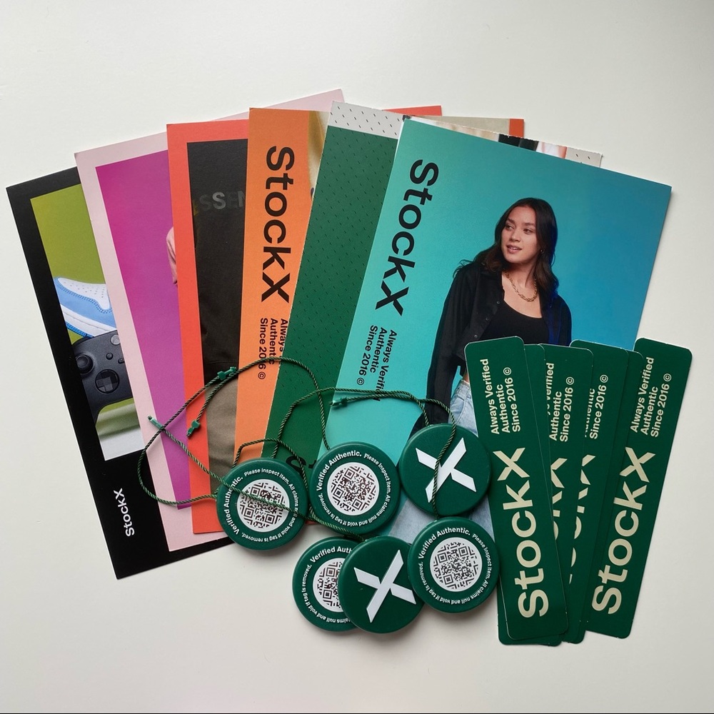 1 Set Authentic UNCUT StockX Tag, Sticker, Card